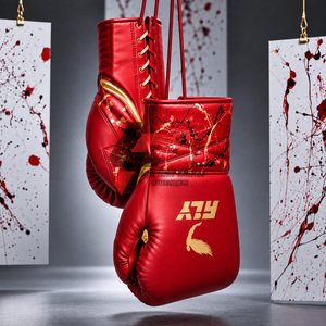 Guantes de Boxeo Personalizados con Diseño de Fábrica, Super Lace, de Cuero de la Mejor Calidad, Profesionales para Adultos, para Kickboxing - Product Image 4
