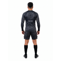 Techwear – T-shirt de compression à manches longues pour homme, sublimé, col ras du cou, pour MMA, BJJ No-Gi, grappling, toutes saisons, sport