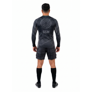 เสื้อรัดรูปแขนยาวสำหรับผู้ชาย Techwear แบบซับลิเมชั่น สำหรับ MMA, BJJ, No-Gi Grappling, ชุดกีฬาพิมพ์ลาย - Product Image 2