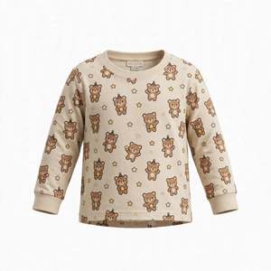 <b>Orange</b> Long Sleeve <b>T</b>-<b>Shirt</b> For Boys With Construction Vehicles Print 100% Cotton Casual Round Neck Cartoon Design <b>T</b> <b>Shirt</b> - Product Image 4