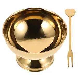 Elegant Metal <b>Ice</b> <b>Cream</b> <b>Bowl</b> Stainless Steel Dessert Cup Polished Finish Kitchenware - Product Image 1
