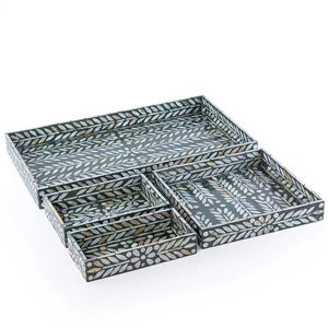 New collection set of 4 pcs mother of pearl tray made in Vietnam for Ramadan holiday - Product Image 2