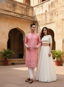 Creaciones NiMa, Pantalones de Algodón Rosa para Hombre, Corte Regular, Hasta la Rodilla, Tradicionales Indios y Pakistaníes, para Bodas y Fiestas, Reversibles, de Secado Rápido - Product Image 2
