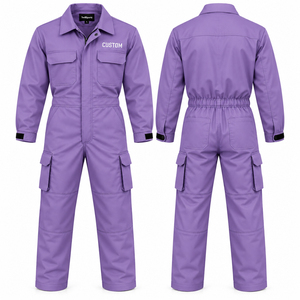 Combinaison de travail personnalisée pour hommes, en sergé de coton, résistante, avec plusieurs poches, pour mécaniciens, usines et travaux de construction - Product Image 1