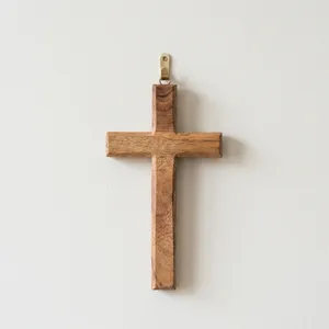 Rustic Acacia Wooden Cross Wall Hanging Cross Home Decor Religious Handcrafted Wooden Crosses Cross <b>Sign</b> <b>for</b> Home Office Decor - Product Image 2