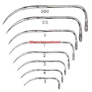 เข็มเย็บผ่าตัดสัตว์คุณภาพสูง BISONS แบบ Loopuyt ทำจากเหล็กกล้าไร้สนิม สำหรับปศุสัตว์ ใช้ซ้ำได้ โค้งงอ - Product Image 1