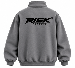 Gray Winter Half Zip Fleece <b>Hoodie</b> <b>Men</b> Regular Fit Pullover Sweatshirt Front Zipper Pocket 100% Polyester for <b>Running</b> Jogging - Product Image 3