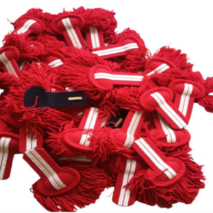 <b>Red</b> Wool <b>Silk</b> Nonwoven Felt Eco-Friendly Fringe Shoulder Epaulettes Badges Style Tape Rank Insignia Uniform Decoration - Product Image 3