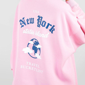 Sweat-shirt à capuche oversize pour femme, brodé sur le devant, à épaules tombantes, en tissu tissé, décontracté, streetwear, hiver, quotidien - Product Image 6