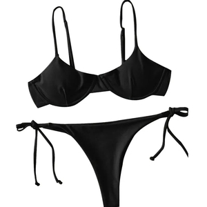 Ensemble bikini taille haute pour femme, maillot de bain deux pièces avec contrôle du ventre et bretelles réglables pour la plage, la piscine et les vacances d'été - Product Image 6