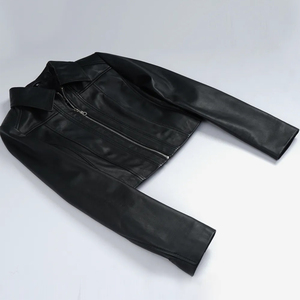 <b>GLOVES</b> City Body Fitted Long-sleeved Autumn Winter Jacket High CLASS Men's PREMIUM Leather <b>Wool</b> Motorcycle Jacket Leather - Product Image 5