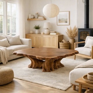 <b>Walnut</b> Tea <b>Table</b> Solid Wood Handcrafted Design Luxury Tea Ceremony <b>Table</b> Asian Inspired Living Room Furniture Natural Wood Grain - Product Image 2