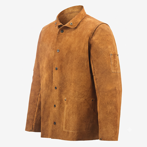 Chaqueta de Soldadura de Cuero Vacuno de Alto Rendimiento, Ropa de Trabajo de Invierno con Características de Seguridad Reflectantes - Product Image 2