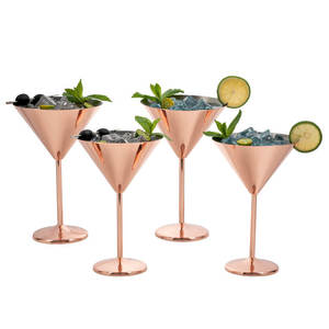 Direct Factory Sale Elegant Stainless Steel <b>Wine</b> <b>Goblet</b> Martini Cocktail Glass Rose Gold Silver for Parties Clubs Pubs Hotels - Product Image 3