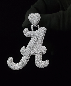 Colgante de Moissanita con Letra Árabe, Joyería Hip Hop Iced Out, Colgante Personalizado con Nombre Brillante, Regalo para Hombres y Mujeres - Product Image 4