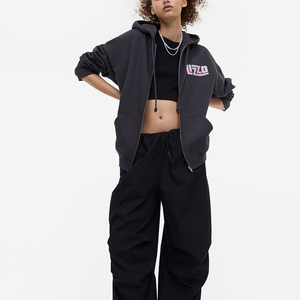 Hot Selling Customized Design Pink Color Heavyweight Full <b>Zip</b> <b>Up</b> With Front Pocket <b>Cropped</b> Blank - Product Image 1