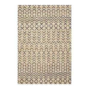 Tapis rectangulaire à motif géométrique en jute tissé plat, style moderne, avec envers en caoutchouc antidérapant, pour salon, nettoyage facile - Grande Vente - Product Image 1