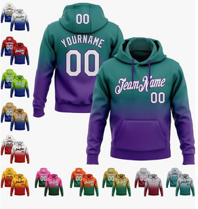 Sweat-shirt à capuche sportif avec poche, sublimation, pour homme, style football - Product Image 4