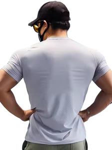 T-shirt de sport pour homme, coupe ajustée, logo personnalisé, compression performante, musculation, entraînement, vêtements de sport, fournisseur - Product Image 6