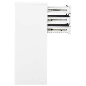 Archivador de Oficina Mediano de Acero Blanco, Archivador Rectangular para Uso en Oficina - Product Image 4