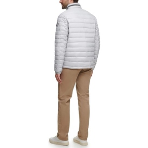 Blouson matelassé effet cuir pour homme, manteau d'hiver chaud à capuche avec garniture en fourrure, fermeture éclair frontale, veste décontractée et tendance pour l'extérieur, vente en gros OEM - Product Image 3