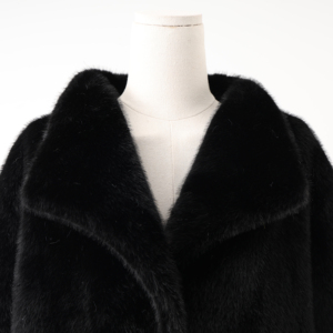 <b>Men's</b> <b>Long</b> <b>Black</b> Faux Fur <b>Coat</b> Turn Down Collar Fluffy Winter Overcoat - Product Image 6