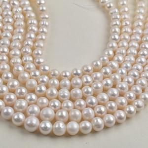 สร้อยคอไข่มุกน้ำจืดธรรมชาติ Da Bai Zhu ขนาด 9-11-13 มม. วัสดุทำเครื่องประดับกึ่งสำเร็จรูป อุปกรณ์เสริมสำหรับงาน DIY ลูกปัดแบบหลวม - Product Image 3