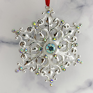 ของขวัญคริสต์มาสเครื่องประดับโลหะแฟชั่นเข็มกลัดเกล็ดหิมะอุปกรณ์เสริมผ้าตกแต่งต้นไม้ - Product Image 5