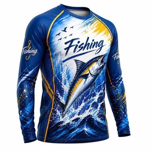 Chemise de pêche à manches longues pour homme, impression par sublimation, UPF 50, séchage rapide, polyester, vêtements de pêche pour adulte, hauts de sport, chemises - Product Image 5