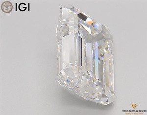 เพชรที่โตแล้ว3.00กะรัตเพชรที่ปลูกในห้องทดลองแบบพรีเมี่ยมมรกตเจียระไน E สีใส VS1 10.25มม. ใบรับรอง - Product Image 3