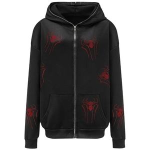 Sweat à capuche zippé intégral pour homme, masque facial intégré, streetwear tactique, coupe oversize, en coton personnalisable - Product Image 1