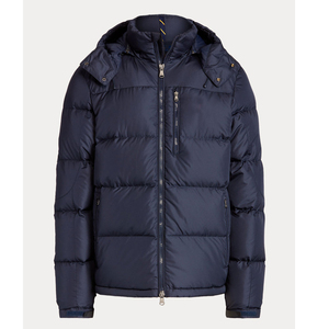 Men's Black Hooded Puffer <b>Jacket</b> <b>Waterproof</b> Breathable Reversible Anti-UV Eco-Friendly Winter <b>Warm</b> Zipper Closure Casual Style - Product Image 2