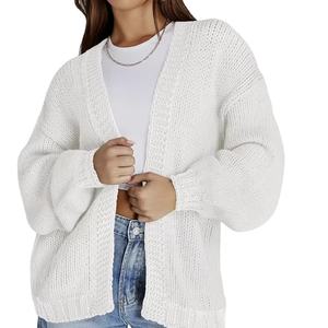 NOUVEAUTÉ DIRECTE D'USINE DU BANGLADESH – CARDIGANS LONGS ET LÂCHES POUR FEMMES, LOGO PERSONNALISÉ, TRICOTÉS, À OUVERTURE FRONTALE, POUR L'HIVER - Product Image 1