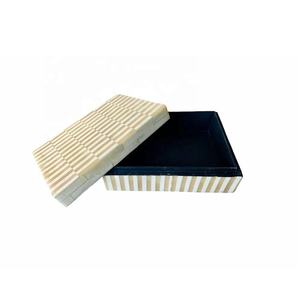 Handmade Modern Striped Bone Inlay Jewelry <b>Box</b> Organizer Multipurpose Storage <b>Keepsake</b> <b>Box</b> for Rings Earrings Novelty Gift - Product Image 3