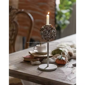 Linterna desgastada Vintage, decoración creativa hecha a mano de Metal blanco para Hotel, boda, Navidad, Pascua, cena con velas - Product Image 1