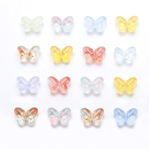 Zhubi Gradient màu sắc kết hợp 10x14mm dễ thương bướm pha lê đá quý hạt thủy tinh đối với trang sức làm pha lê bông tai - Product Image 4