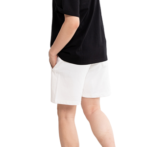 Shorts Bermuda Gris pour Hommes avec Cordon de Serrage Blanc, Taille Élastique, Shorts en Coton Casual - Product Image 5