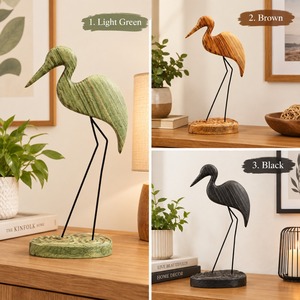 Escultura de Pájaro de Madera Hecha a Mano, Diseño Minimalista, Decoración de Mesa para el Hogar, Adorno para Sala de Estar - Product Image 3