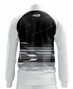 Chaqueta Deportiva con Cordón para Hombre AMI, Blanca y Negra, Transpirable, Ecológica, de Forro Polar y Nailon, para Invierno - Product Image 5