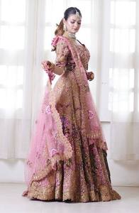 Divyam Creation Lehenga Choli Traditionnel Brodé en Tulle Gaufré, Séchage Rapide, Extensible, Réversible, Longueur Ras du Sol, Tenue de Mariage - Product Image 5