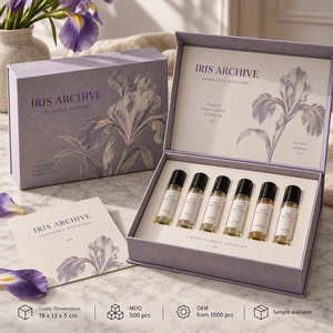 Caja de Embalaje Magnética Estilo Libro para Descubrimiento de Fragancias IRIS Personalizada - Product Image 6