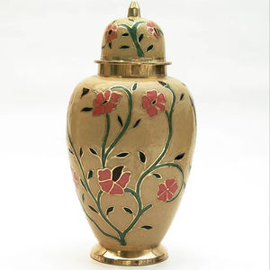 Urna Funeraria de Metal de Alta Calidad con Acabado Liso, Ideal para Conservar las Cenizas de Seres Queridos con Respeto y Cuidado - Product Image 1