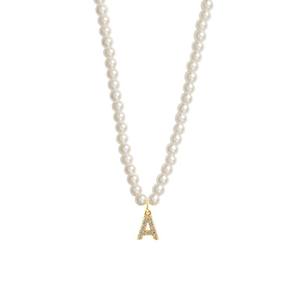 Collar de Perlas Naturales de Agua Dulce con Forma Barroca, con Cuentas Doradas y Cadena para Clavícula, que Irradia Elegancia - Product Image 3