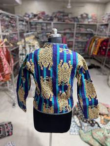 Hand Embroidered <b>Quilted</b> Cotton <b>Jacket</b> With Animal <b>Pattern</b> Mandarin Collar Single Button Closure Women's Autumn Wear GIFT - Product Image 6