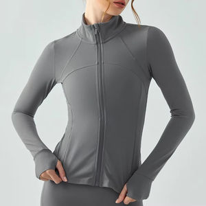 Ensemble 3 pièces de sport pour femme, personnalisé, à manches longues, couleur unie, compression, séchage rapide, pour yoga et entraînement, taille haute, actif - Product Image 6