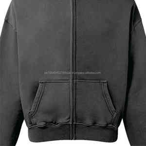 Vente en gros de sweat à capuche pour hommes, poids lourd de qualité supérieure, logo personnalisé brodé, conception zippée, impression bouffante, anti-rétrécissement, bas prix - Product Image 2