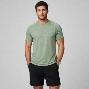 Wholesale Summer Men's Casual Shorts <b>Set</b> Plain Color Solid 100% Cotton Jersey Quick Dry Knitted Pocket Customized Logo <b>Twin</b> <b>Set</b> - Product Image 1