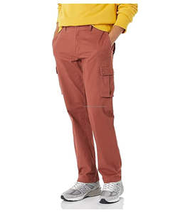 กางเกงคาร์โก้แบบมีเชือกรูด6กระเป๋าสำหรับผู้ชายกางเกงลำลองผ้าโพลีเอสเตอร์/ ผ้าฝ้ายน้ำหนักเบาเป็นมิตรกับสิ่งแวดล้อม - Product Image 1