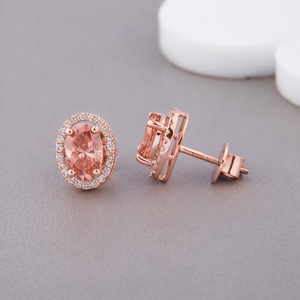 Boucles d'oreilles solitaires ovales en diamant de laboratoire, or blanc/rose/jaune 14 carats, plaqué rhodium de luxe, certifiées IGI - Product Image 5