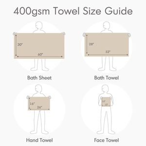 Set di 12 Asciugamani da Bagno Beige 100% Cotone ad Asciugatura Rapida - Product Image 5